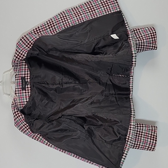 Talbots Wool Blend Pink Green Plaid blazer - Picture 4 of 9